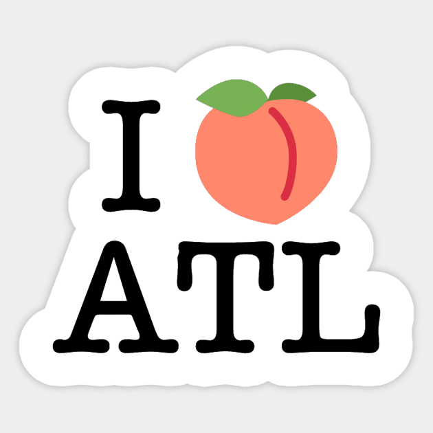 I Peach Atlanta Sticker by KyleHarlow